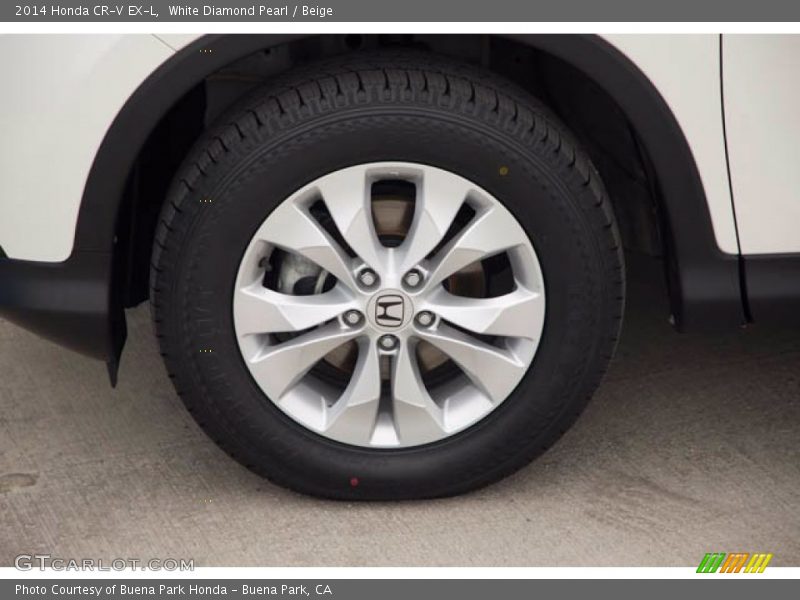White Diamond Pearl / Beige 2014 Honda CR-V EX-L