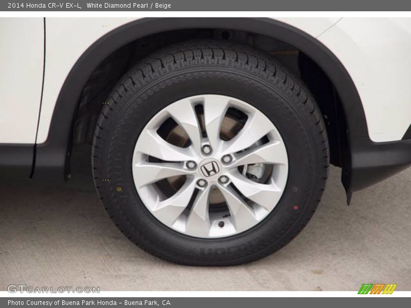 White Diamond Pearl / Beige 2014 Honda CR-V EX-L
