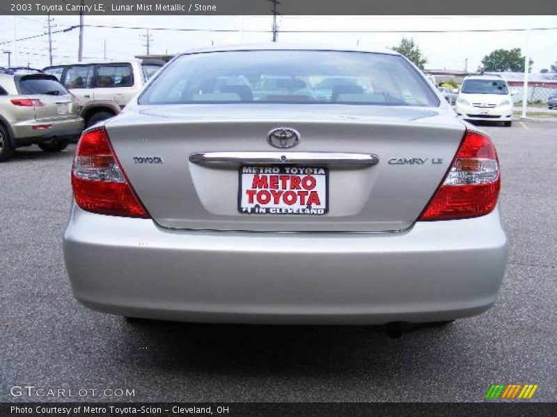 Lunar Mist Metallic / Stone 2003 Toyota Camry LE