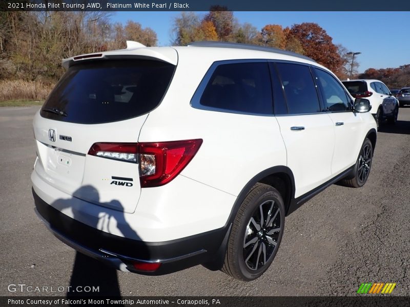 Platinum White Pearl / Black 2021 Honda Pilot Touring AWD