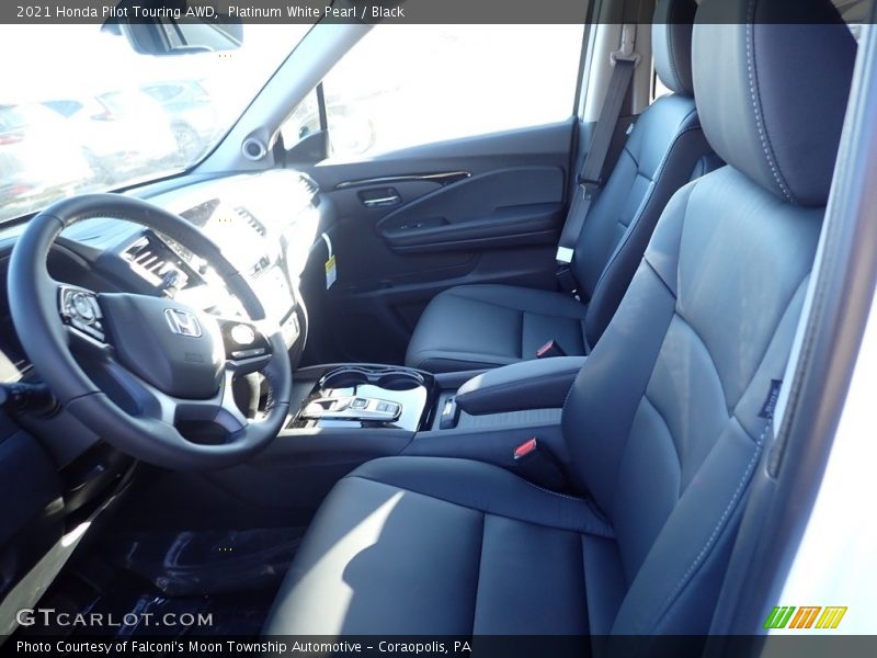 Platinum White Pearl / Black 2021 Honda Pilot Touring AWD