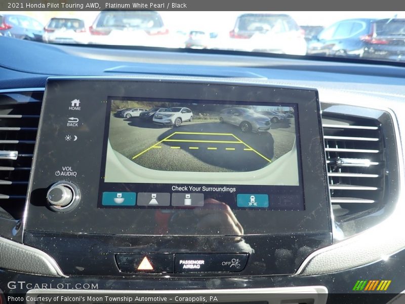 Platinum White Pearl / Black 2021 Honda Pilot Touring AWD
