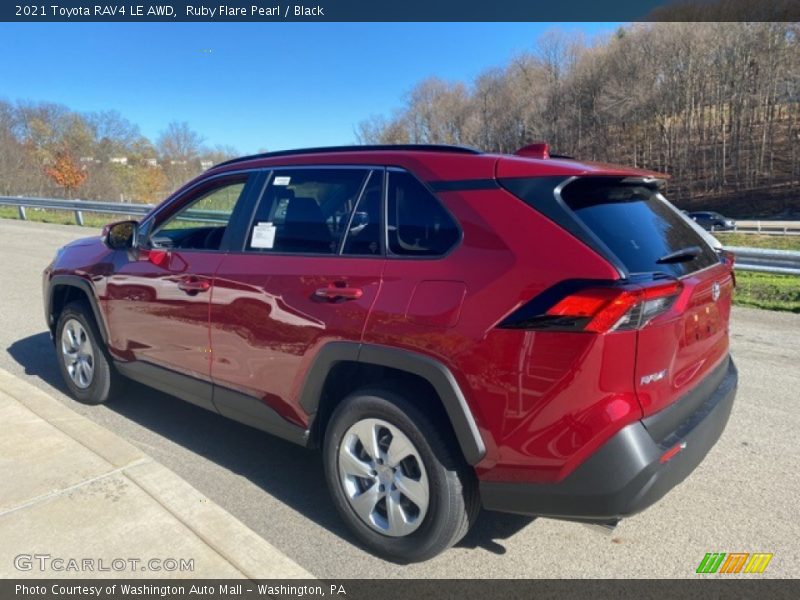 Ruby Flare Pearl / Black 2021 Toyota RAV4 LE AWD