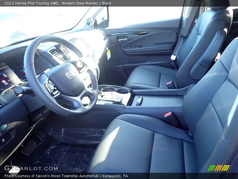 Modern Steel Metallic / Black 2021 Honda Pilot Touring AWD