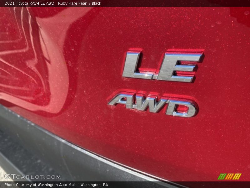 Ruby Flare Pearl / Black 2021 Toyota RAV4 LE AWD