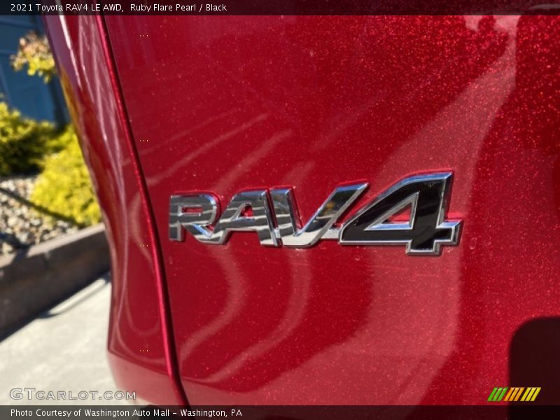 Ruby Flare Pearl / Black 2021 Toyota RAV4 LE AWD