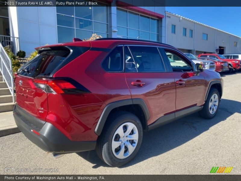 Ruby Flare Pearl / Black 2021 Toyota RAV4 LE AWD