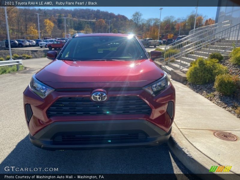 Ruby Flare Pearl / Black 2021 Toyota RAV4 LE AWD
