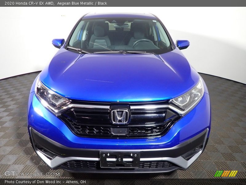 Aegean Blue Metallic / Black 2020 Honda CR-V EX AWD
