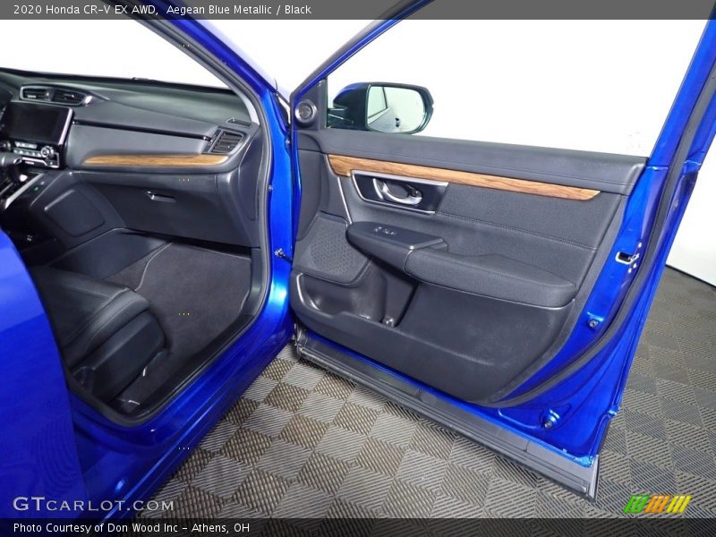 Aegean Blue Metallic / Black 2020 Honda CR-V EX AWD