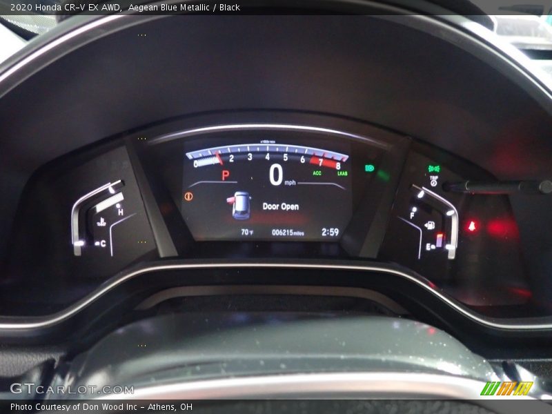 Aegean Blue Metallic / Black 2020 Honda CR-V EX AWD