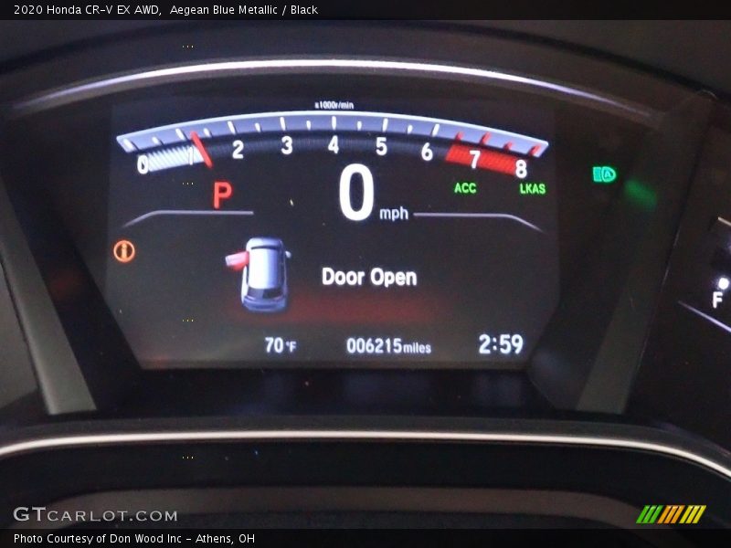 Aegean Blue Metallic / Black 2020 Honda CR-V EX AWD