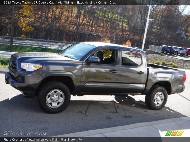 Midnight Black Metallic / Cement Gray 2019 Toyota Tacoma SR Double Cab 4x4