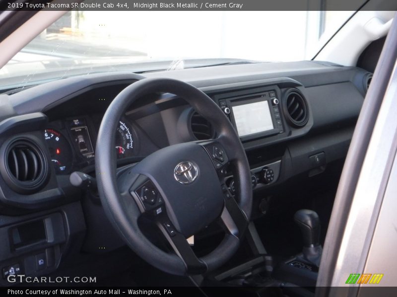 Midnight Black Metallic / Cement Gray 2019 Toyota Tacoma SR Double Cab 4x4