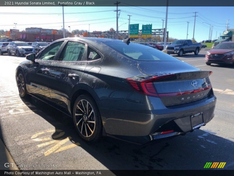 Portofino Gray / Black 2021 Hyundai Sonata Limited