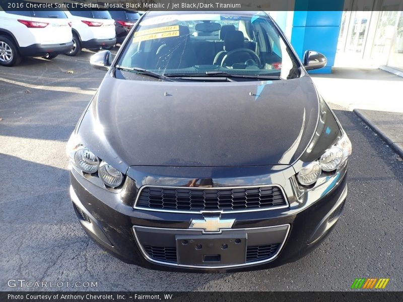 Mosaic Black Metallic / Jet Black/Dark Titanium 2016 Chevrolet Sonic LT Sedan