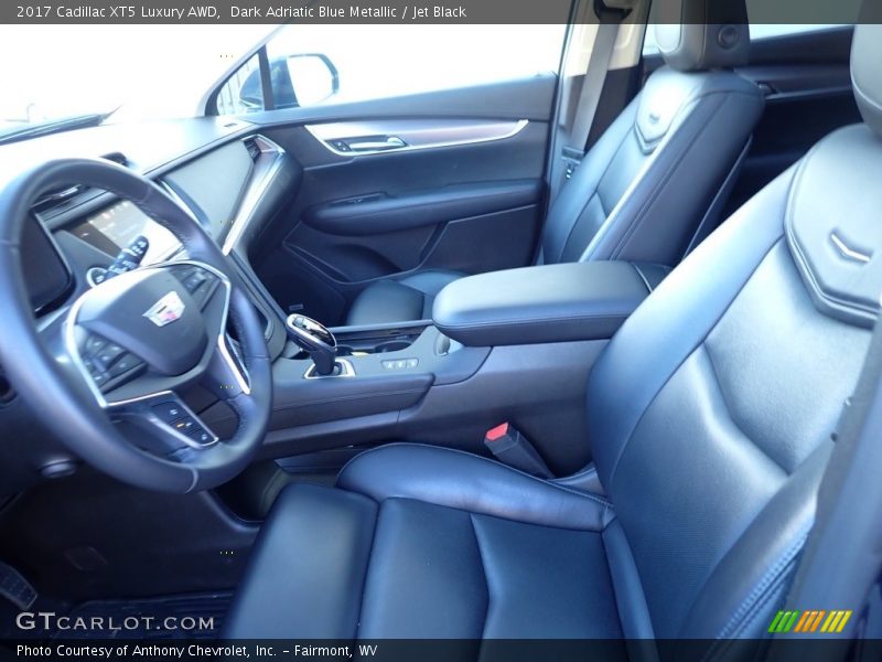 Dark Adriatic Blue Metallic / Jet Black 2017 Cadillac XT5 Luxury AWD