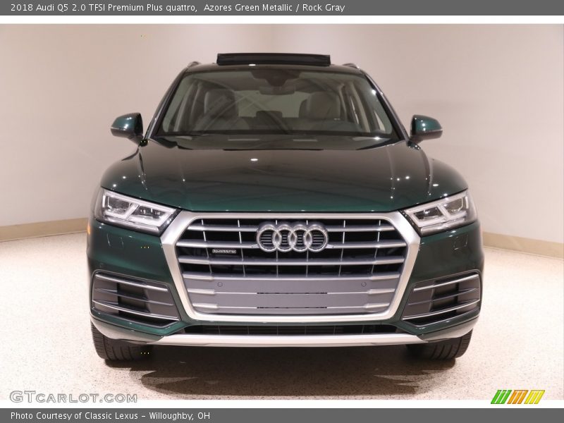 Azores Green Metallic / Rock Gray 2018 Audi Q5 2.0 TFSI Premium Plus quattro