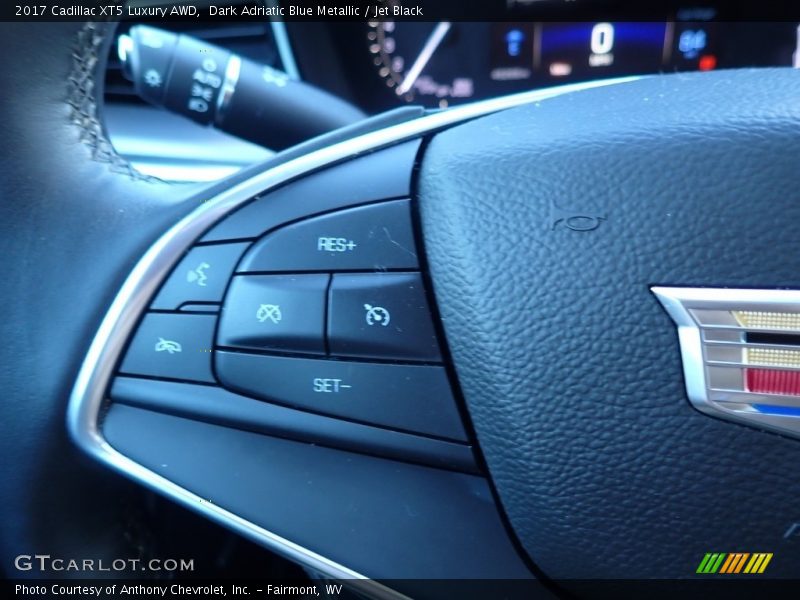 Dark Adriatic Blue Metallic / Jet Black 2017 Cadillac XT5 Luxury AWD
