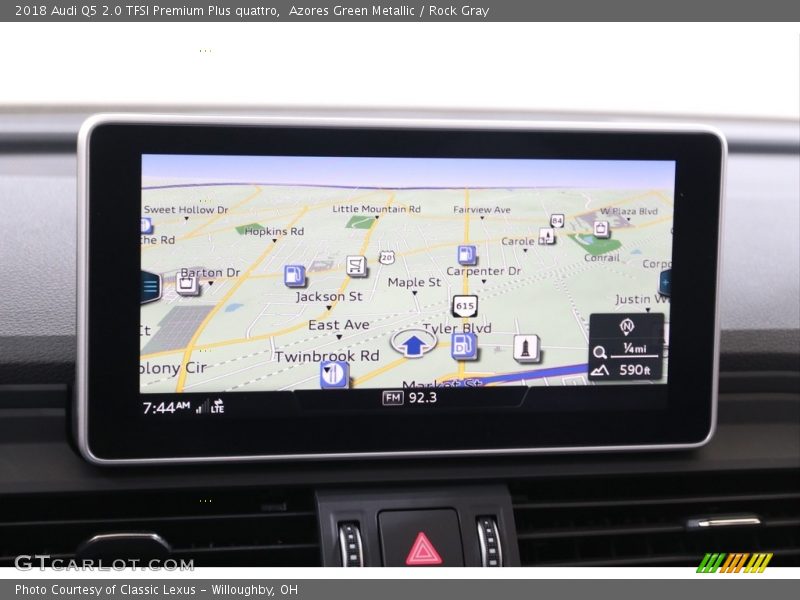 Azores Green Metallic / Rock Gray 2018 Audi Q5 2.0 TFSI Premium Plus quattro