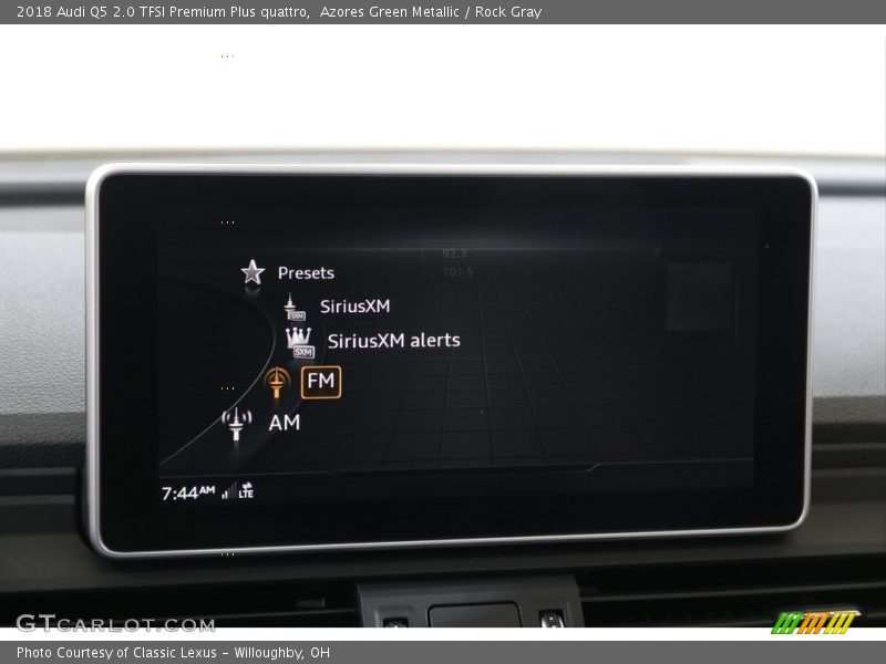 Azores Green Metallic / Rock Gray 2018 Audi Q5 2.0 TFSI Premium Plus quattro