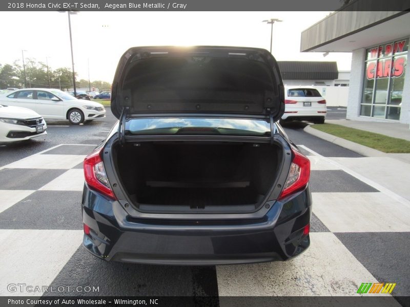 Aegean Blue Metallic / Gray 2018 Honda Civic EX-T Sedan