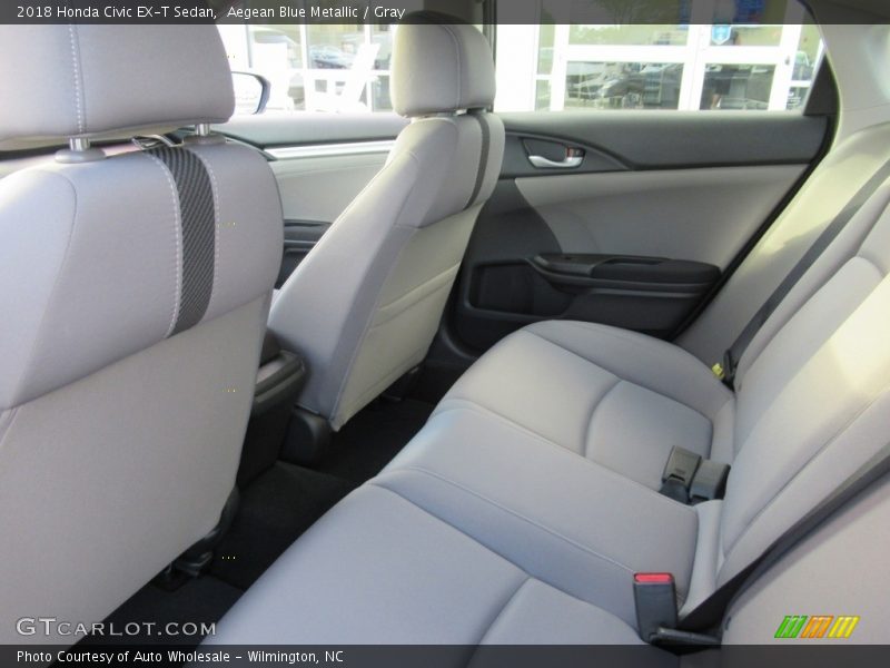 Aegean Blue Metallic / Gray 2018 Honda Civic EX-T Sedan