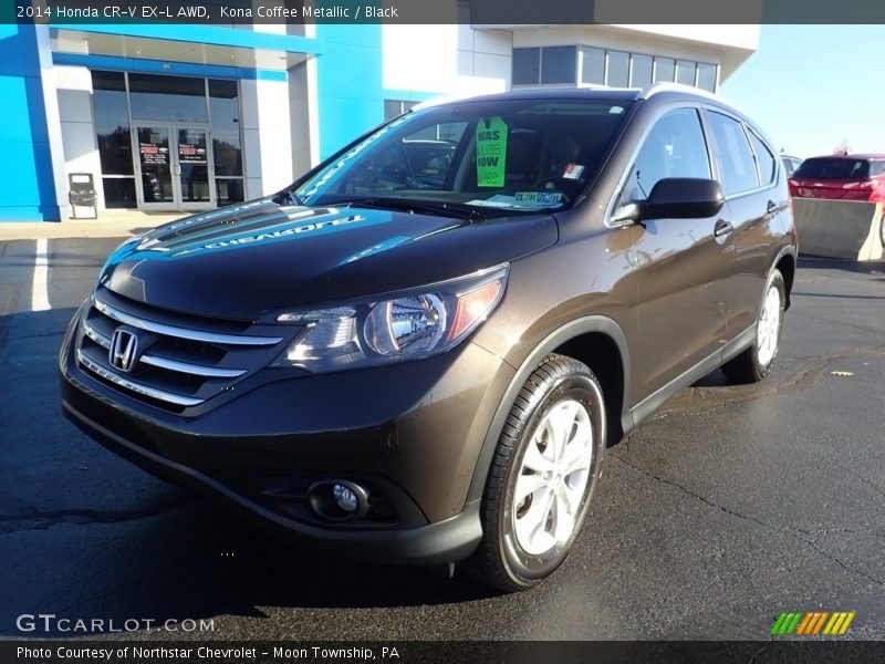 Kona Coffee Metallic / Black 2014 Honda CR-V EX-L AWD