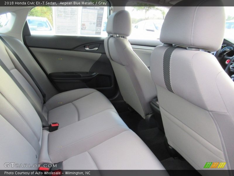 Aegean Blue Metallic / Gray 2018 Honda Civic EX-T Sedan