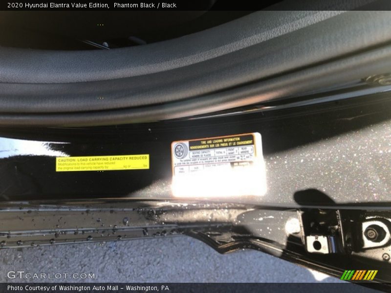 Phantom Black / Black 2020 Hyundai Elantra Value Edition