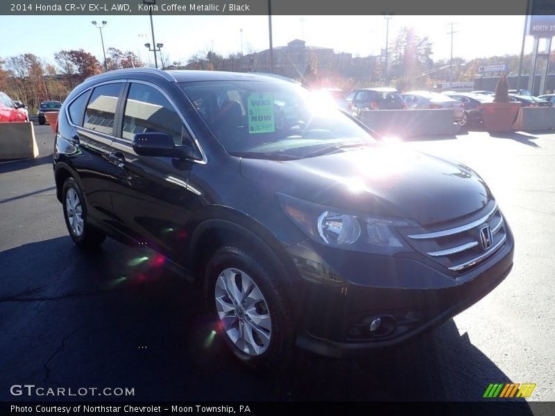 Kona Coffee Metallic / Black 2014 Honda CR-V EX-L AWD