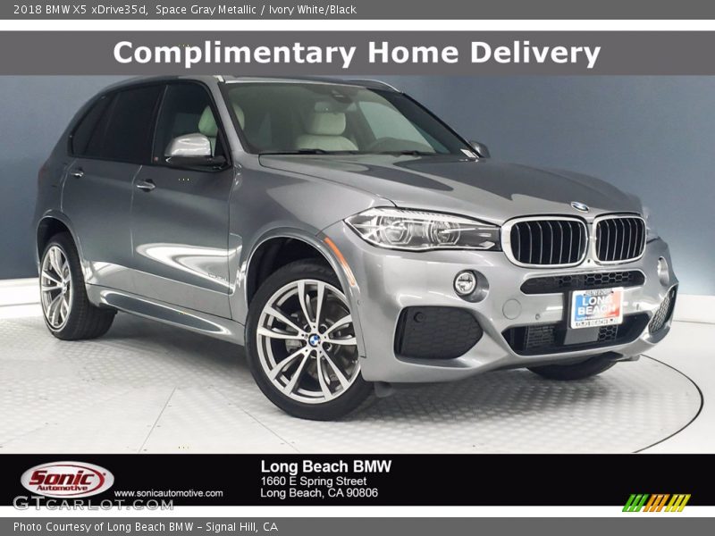 Space Gray Metallic / Ivory White/Black 2018 BMW X5 xDrive35d