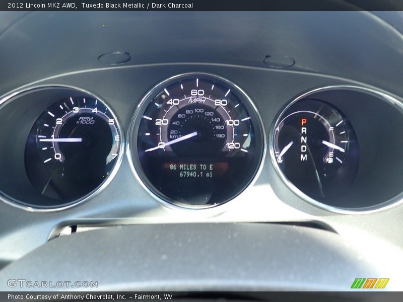 Tuxedo Black Metallic / Dark Charcoal 2012 Lincoln MKZ AWD