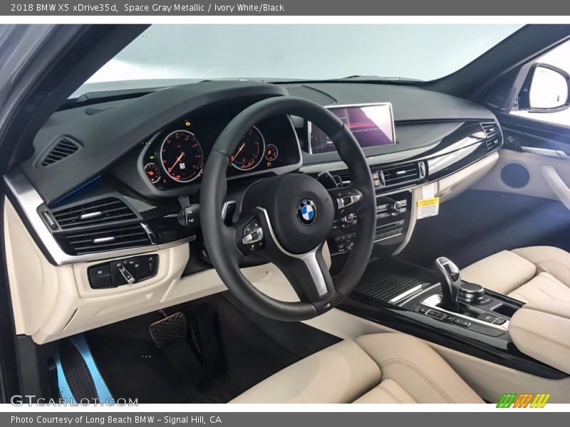 Space Gray Metallic / Ivory White/Black 2018 BMW X5 xDrive35d