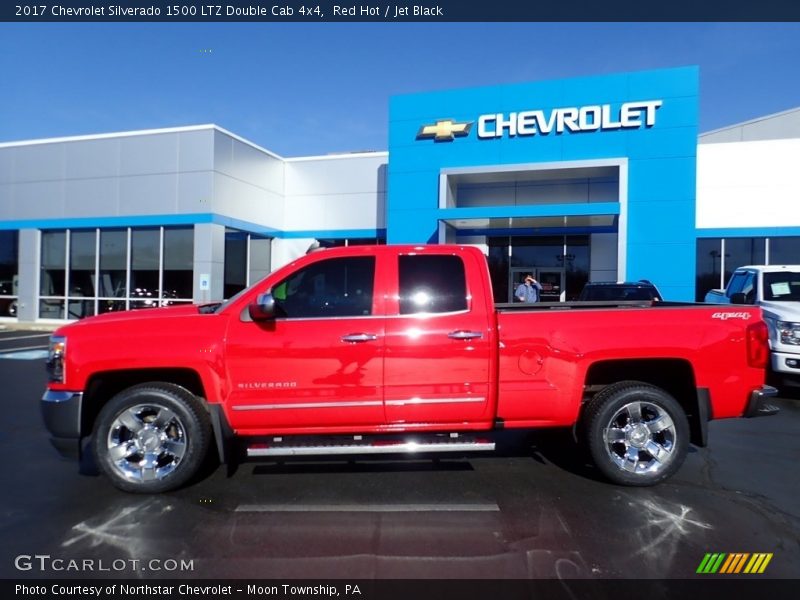 Red Hot / Jet Black 2017 Chevrolet Silverado 1500 LTZ Double Cab 4x4