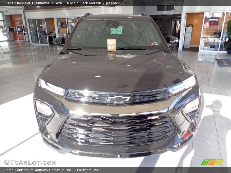 Mosaic Black Metallic / Jet Black 2021 Chevrolet TrailBlazer RS AWD