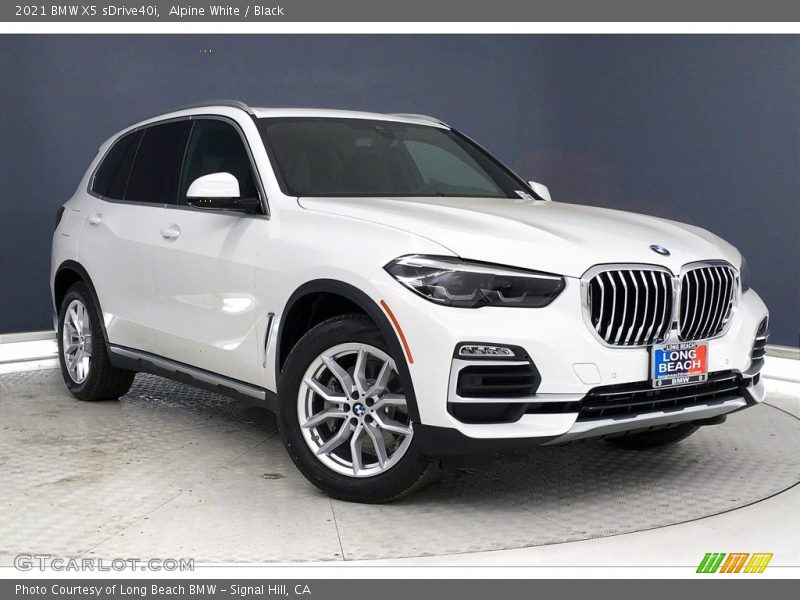 Alpine White / Black 2021 BMW X5 sDrive40i