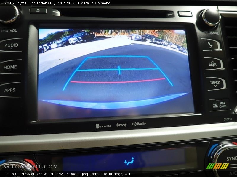 Nautical Blue Metallic / Almond 2016 Toyota Highlander XLE