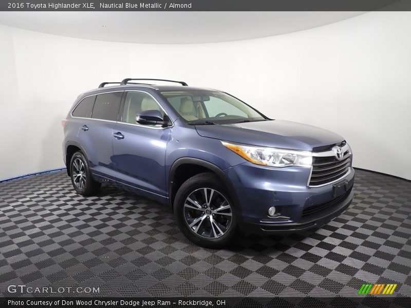 Nautical Blue Metallic / Almond 2016 Toyota Highlander XLE