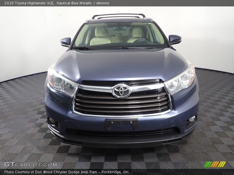 Nautical Blue Metallic / Almond 2016 Toyota Highlander XLE