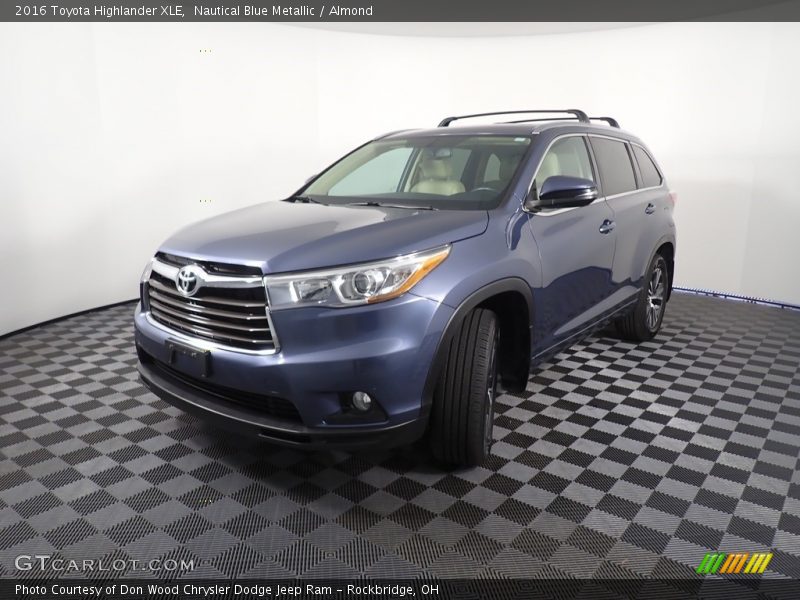 Nautical Blue Metallic / Almond 2016 Toyota Highlander XLE