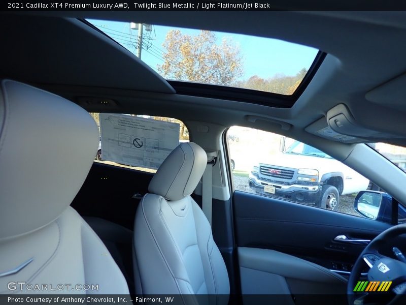 Twilight Blue Metallic / Light Platinum/Jet Black 2021 Cadillac XT4 Premium Luxury AWD