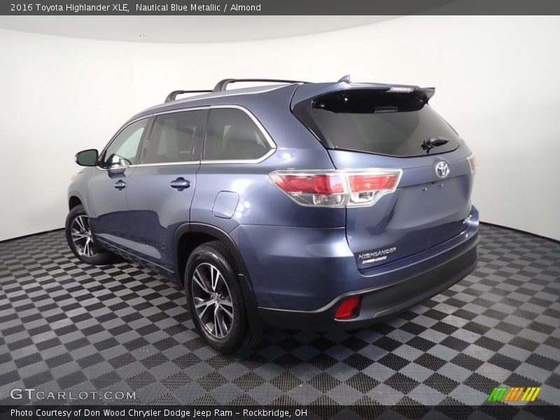 Nautical Blue Metallic / Almond 2016 Toyota Highlander XLE