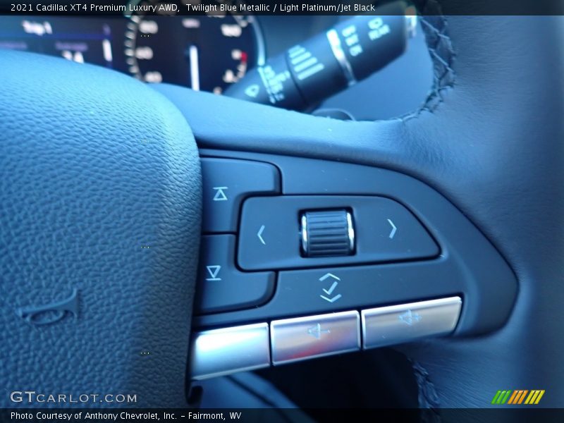 Twilight Blue Metallic / Light Platinum/Jet Black 2021 Cadillac XT4 Premium Luxury AWD