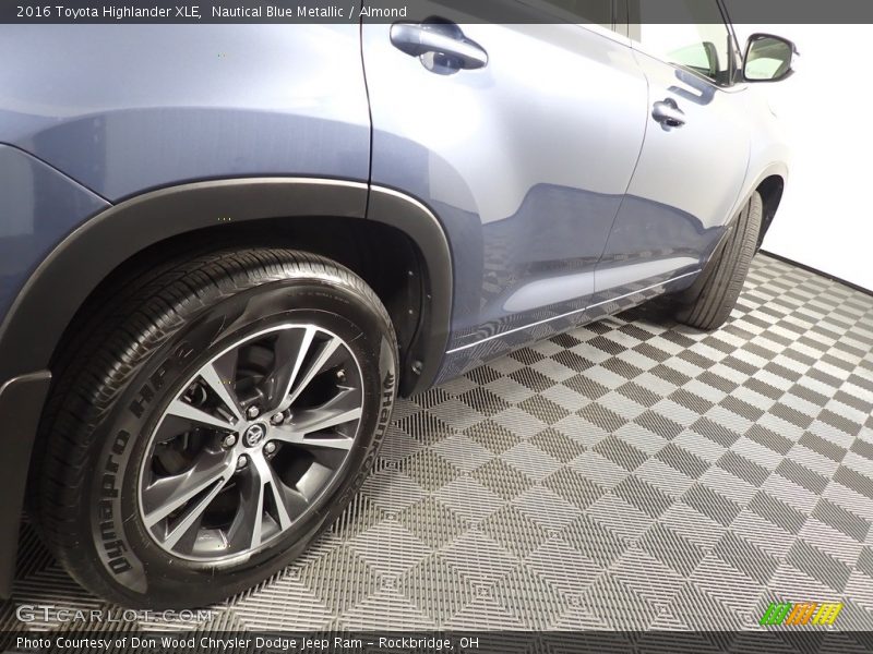 Nautical Blue Metallic / Almond 2016 Toyota Highlander XLE