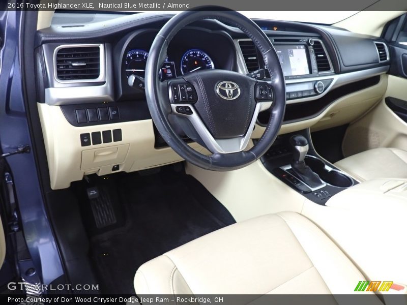 Nautical Blue Metallic / Almond 2016 Toyota Highlander XLE