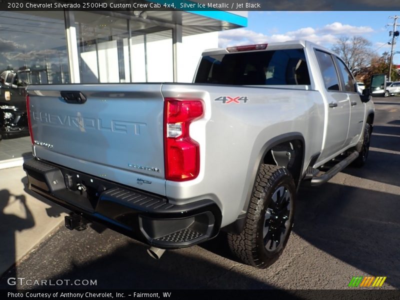 Silver Ice Metallic / Jet Black 2020 Chevrolet Silverado 2500HD Custom Crew Cab 4x4