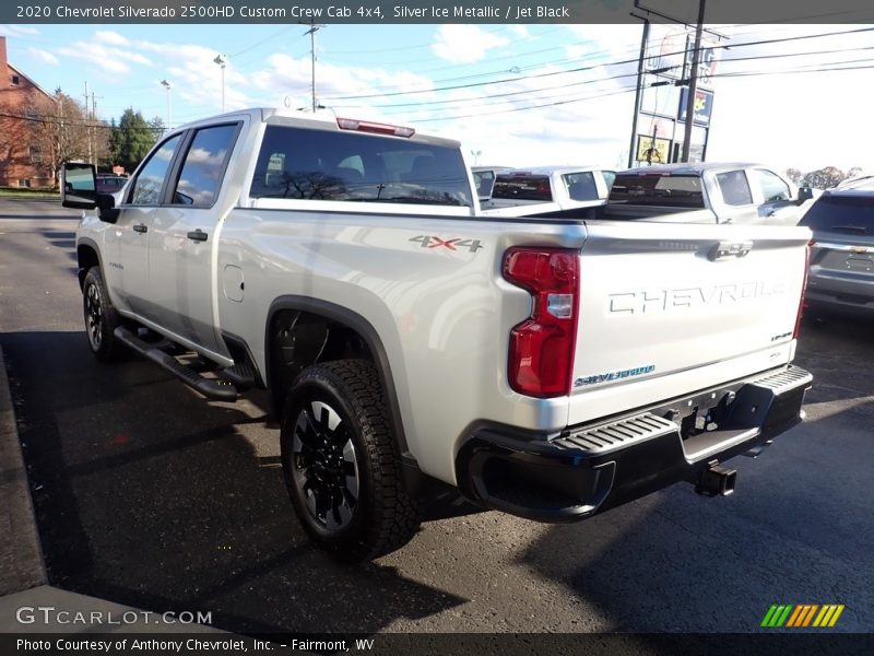 Silver Ice Metallic / Jet Black 2020 Chevrolet Silverado 2500HD Custom Crew Cab 4x4