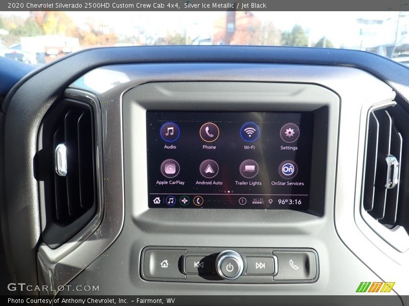 Silver Ice Metallic / Jet Black 2020 Chevrolet Silverado 2500HD Custom Crew Cab 4x4