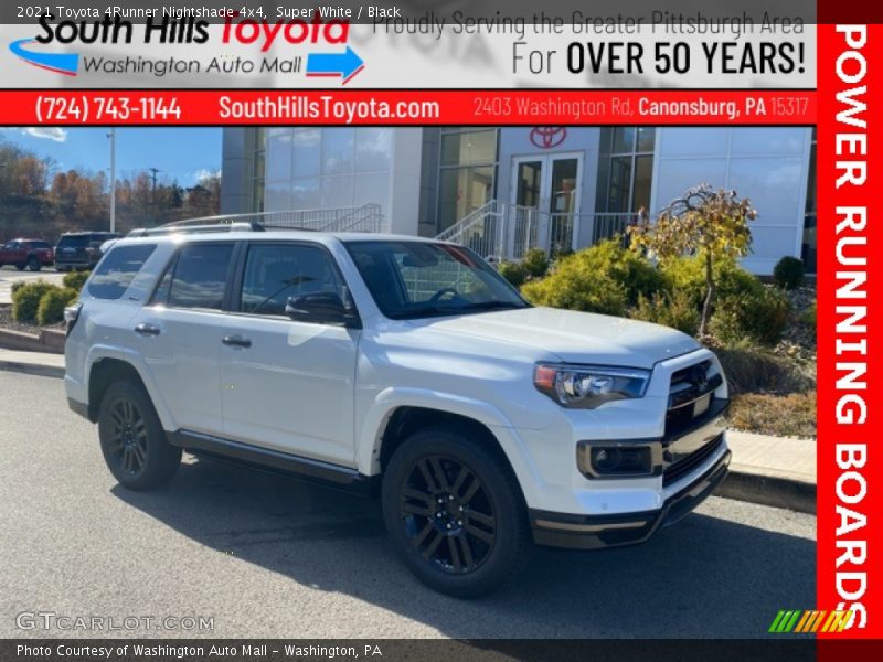 Super White / Black 2021 Toyota 4Runner Nightshade 4x4
